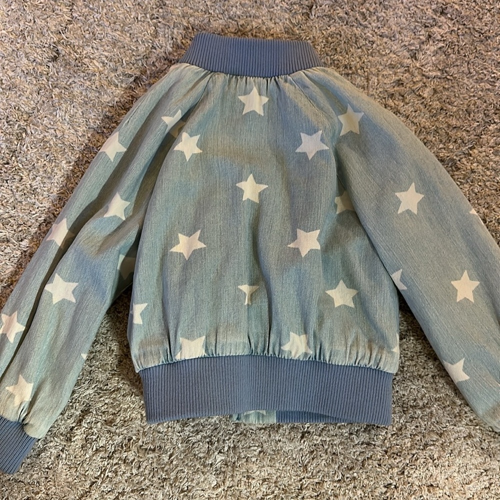 Baby Gap Washed Denim Jacket with Stars - Picture 3 of 4